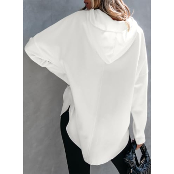 EVALESS Women's Trendy Casual Zip-Up Hoodie for Fall