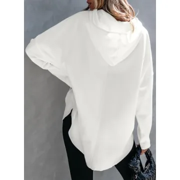 EVALESS Women's Trendy Casual Zip-Up Hoodie for Fall