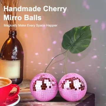 Cherry Disco Ball Decor for Parties and Home Decoration