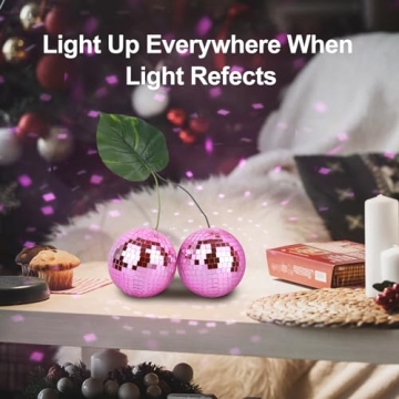 Cherry Disco Ball Decor for Parties and Home Decoration
