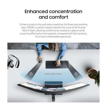 SAMSUNG 34-Inch Ultrawide Curved Monitor with HDR10