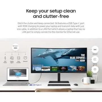 SAMSUNG 34-Inch Ultrawide Curved Monitor with HDR10