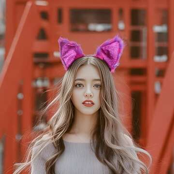 Pistha Faux Fur Cat Wolf Fox Costume Accessories Ear Headband Gloves Wolf Fox Tail Set for Kids Adults Halloween Xmas Cosplay Costume Accessory