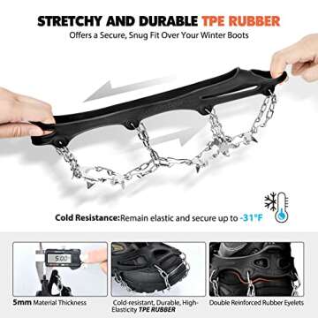 Hikenture Ice Cleats for Ultimate Winter Traction