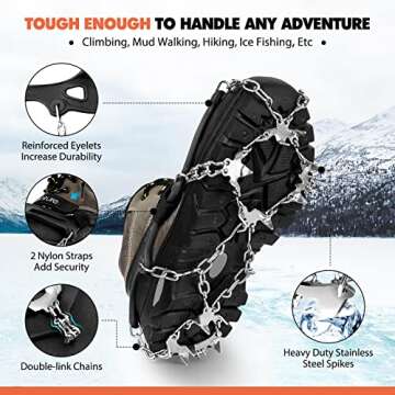 Hikenture Ice Cleats for Ultimate Winter Traction