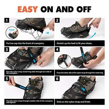 Hikenture Ice Cleats for Ultimate Winter Traction