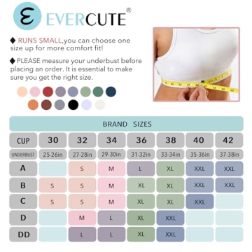 Comfy Evercute Cross Back Sport Bras for All Sizes
