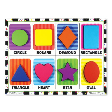 Melissa & Doug Wooden Shapes Puzzle FSC Certified 8 Pieces