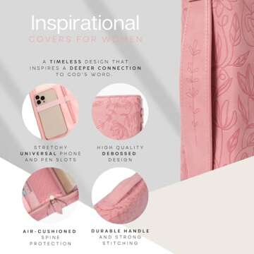 Large Bible Covers for Women - Floral Bible Cover Case for Women | Bible Carrying Case for Women | G...