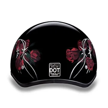 Daytona HELMETS Motorcycle Half Helmet Skull Cap DOT Approved
