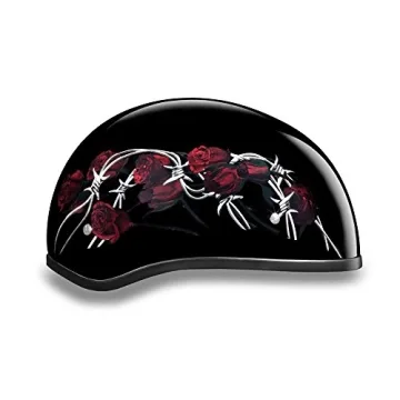Daytona HELMETS Motorcycle Half Helmet Skull Cap DOT Approved