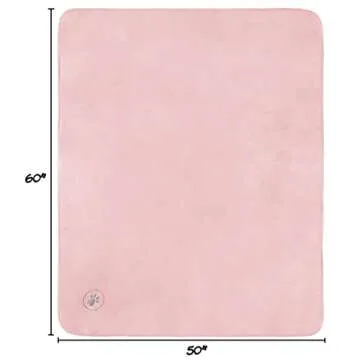 Waterproof Dog Blanket - 50x60-Inch Reversible Sherpa Dog Blanket for Couch, Bed, or Car - Protects from Spills, Stains, or Pet Fur by PETMAKER (Pink)