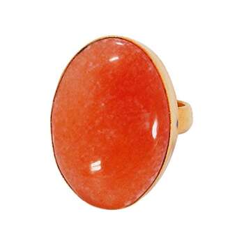 Bhagat Jewels 18k Gold Vermeil Bezel Set Sunstone Statement Ring Ideas