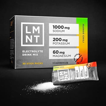 LMNT Zero-Sugar Electrolytes Mango Chili Salt Drink Mix 30 Count