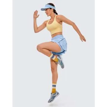 CRZ YOGA 2-in-1 Flowy Running Shorts for Women