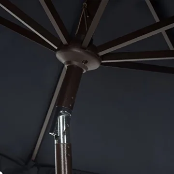 Elegant Navy and White Outdoor Umbrella - Safavieh PAT8006A