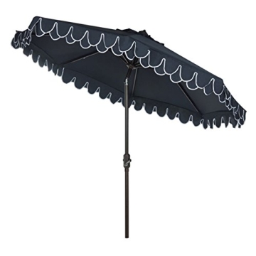 Elegant Navy and White Outdoor Umbrella - Safavieh PAT8006A