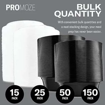 15-Pack Reusable Meal Prep Containers Microwave Safe Food Storage Containers with Lids, 28 oz Round Take Out Disposable Plastic Bento Lunch Box To Go Meal Prep Bowls, BPA-Free, Freezer Dishwasher Safe