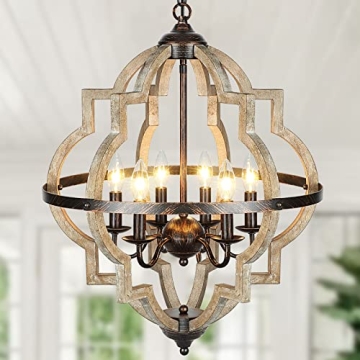 Derksic Orb 6-Light Farmhouse Chandelier – Rustic Charm for Your Home