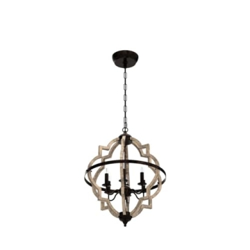 Stunning Rustic Derksic Orb 6-Light Chandelier