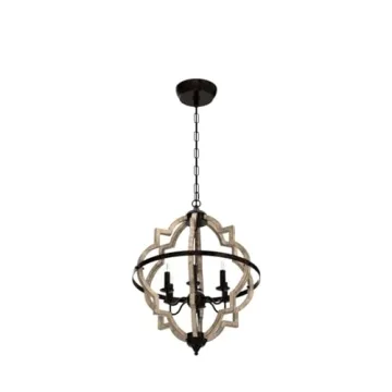 Stunning Rustic Derksic Orb 6-Light Chandelier