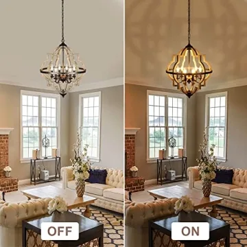 Stunning Rustic Derksic Orb 6-Light Chandelier