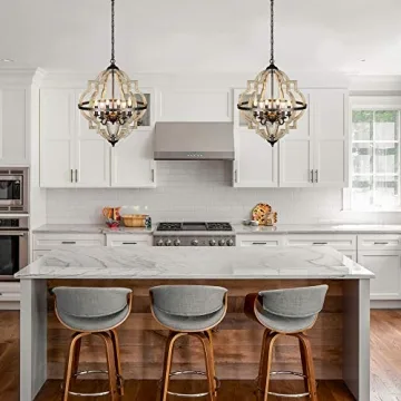 Stunning Rustic Derksic Orb 6-Light Chandelier