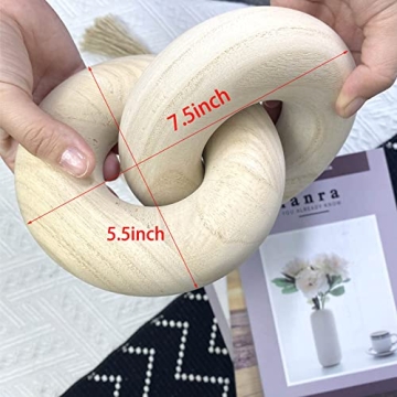 S-SNAIL-OO Hand Carved Wooden Ring Decor for Home