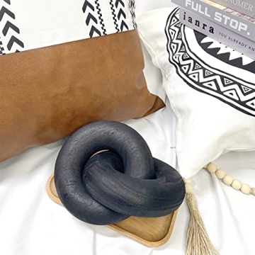 S-SNAIL-OO Hand Carved Wooden Ring Decor for Home