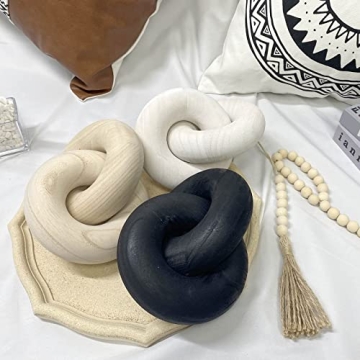 S-SNAIL-OO Hand Carved Wooden Ring Decor for Home