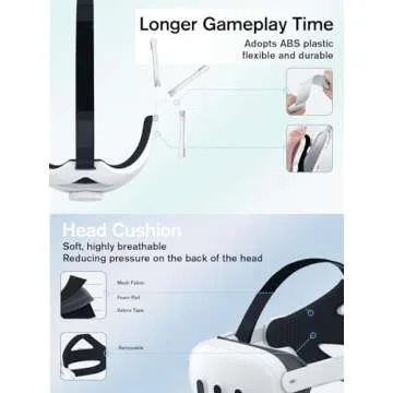 Adjustable Head Strap for Quest 3S Quest 2 3 - Enhanced Comfort