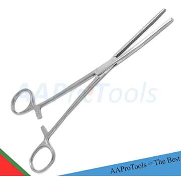 AAProTools 8" Straight Hemostat Forceps - Stainless Steel Locking Tweezer Clamps-Ideal Hemostats for...