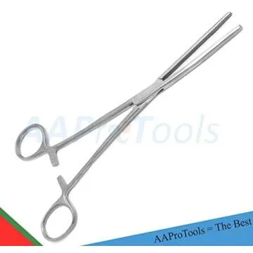 AAProTools 8" Straight Hemostat Forceps - Stainless Steel Locking Tweezer Clamps-Ideal Hemostats for...
