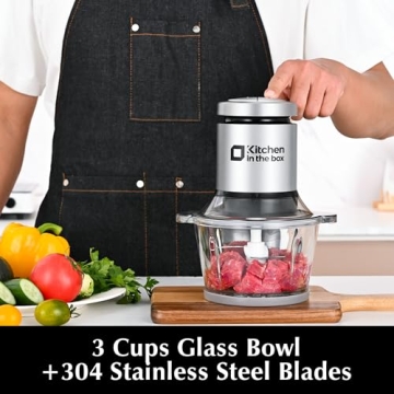 Mini Food Processor with S Blades - 3 Cups