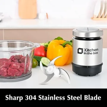 Mini Food Processor with S Blades - 3 Cups
