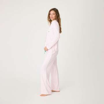 P.J. Salvage Women's Happiest On The Court PJ Set, Ivory