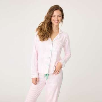 P.J. Salvage Women's Happiest On The Court PJ Set, Ivory