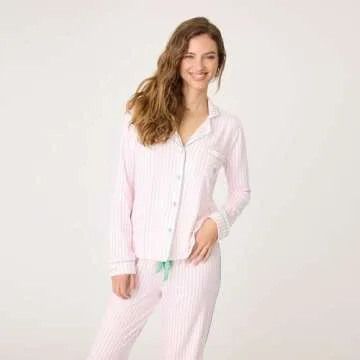 P.J. Salvage Women's Happiest On The Court PJ Set, Ivory