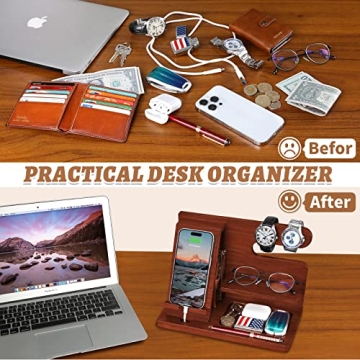 Wood Phone Docking Station for Phones and Watches