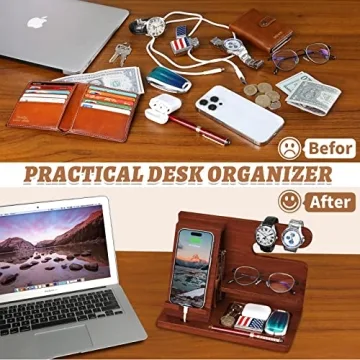 Wood Phone Docking Station for Phones and Watches