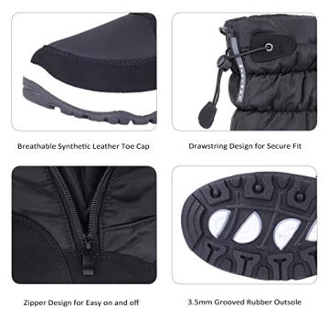 CIOR Women's Winter Snow Boots - Waterproof & Stylish Comfort