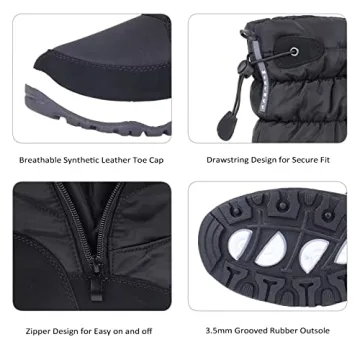 CIOR Women's Winter Snow Boots - Waterproof & Stylish Comfort