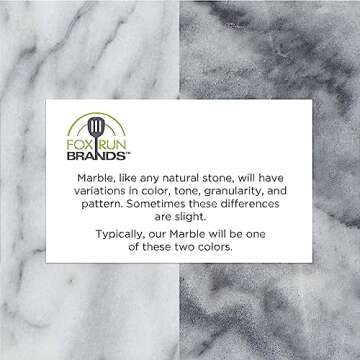 Fox Run 3829 Marble Pastry Board White, 16 x 20 x 0.75 inches