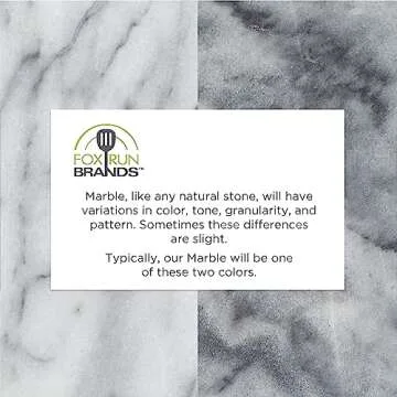 Fox Run 3829 Marble Pastry Board White, 16 x 20 x 0.75 inches