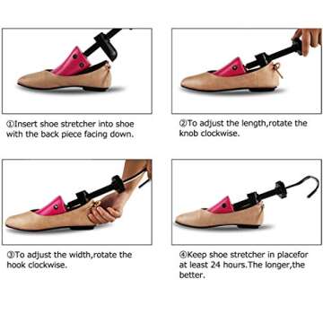 eachway Shoe Stretcher Shoe Trees,Adjustable Length & Width for Men and Women（For Women's 5.5-10