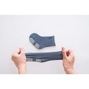 Stylish Non-Slip Baby Crew Socks - 9 Pairs of Comfort