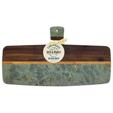 Totally Bamboo Rock & Branch Series Slate and Acacia Serving Paddle