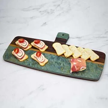 Totally Bamboo Rock & Branch Series Slate and Acacia Serving Paddle