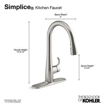 Kohler Simplice Touchless Kitchen Faucet - Modern Convenience