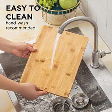 COOK WITH COLOR Bamboo Cutting Board Set - 3 Pc. Kitchen Essential